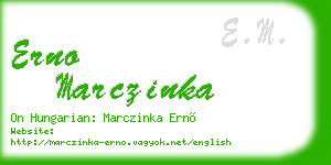 erno marczinka business card